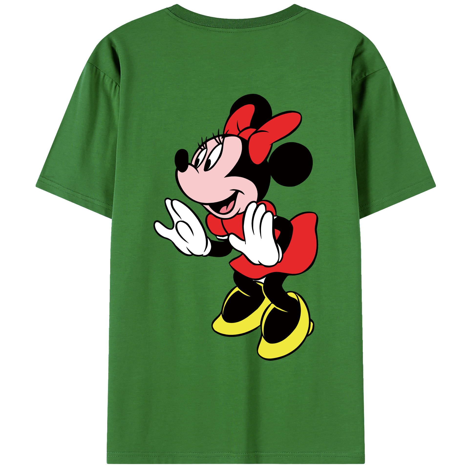 （画像用） ミッキーマウス Mickey Mouse レディース半袖Tシャツ(バックプリント)